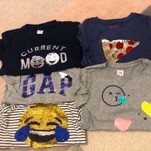 11 GAP lot of girls 4/5 short sleeve flip tshirts